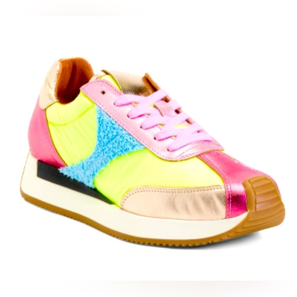 DWRS Label Made in Portugal Leather sneakers Multicolor Metallic Womens 7.5 NWOB
